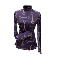 Easy Care Purple Bits w/Lace Sun Shirt - 68424